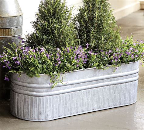 galvanizw metal boxes|galvanized metal containers for plants.